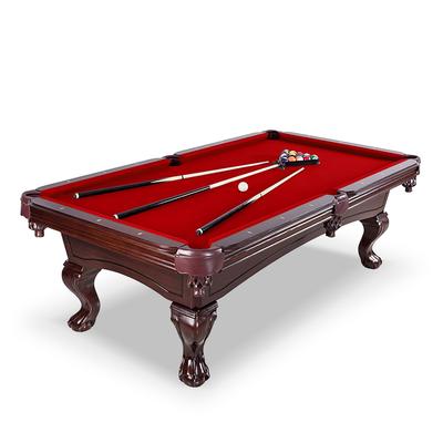 Hathaway Augusta 8-ft Pool Table - Mahogany Finish with Red Felt