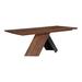 Aurelle Home Solid Wood Modern Dining Table - Black - Antique White