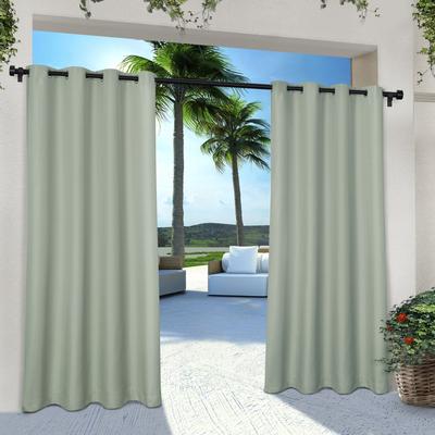 ATI Home Indoor/Outdoor Solid Cabana Grommet Top Curtain Panel Pair