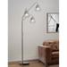 Midtown 3-light Wire Shades Dimmable LED Arch Floor Lamp