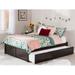 Concord Full Platform Bed with Twin Trundle in Espresso