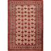 Turkoman Handmade Woolen Persian Geometric Area Rug - 4'0" x 2'9"