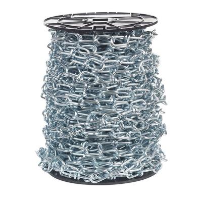 Campbell Chain Double Loop Chain 100 ft. L x 5/32 in. Dia. No. 4/0 Silver Carbon Steel