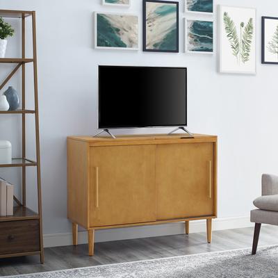 Crosley Everett Media Console in Acorn Finish - 44"W x 18"D x 34.25"H - 44"W x 18"D x 34.25"H