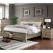 Nahkohe Transitional Grey Wood 3-Piece Storage Sleigh Bedroom Set with USB by Furniture of America