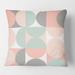 Designart 'Retro Pastel Circular Pattern II' Mid-Century Modern Throw Pillow