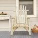 Outsuuny Adirondack Rocking Chair with Slatted Design and Oversize Back for Porch, Poolside, or Garden Lounging