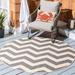 SAFAVIEH Courtyard Merlene Chevron Indoor/ Outdoor Waterproof Patio Backyard Rug