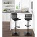 Porch & Den Bixby Adjustable Bar Stool in Black Metal