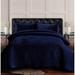 Lugano Honeycomb Velvet Oversized Solid Quilt Set