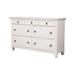 Alpine Furniture Winchester 7 Drawer Wood Dresser in White