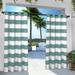 ATI Home Indoor/Outdoor Stripe Grommet Top Curtain Panel Pair