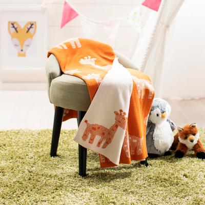 SAFAVIEH Baby Collection Titan Throw - Orange - 32" x 40" - 32" x 40"