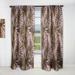 Designart 'Tropical Leaves On Pink' Mid-Century Modern Blackout Curtain Single Panel
