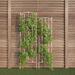 Set of 2 Garden Trellises - Decorative Scroll Metal Panels with 7.75-Inch Stakes by Pure Garden