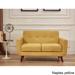 U.S. Pride Furniture Grace Rainbeau Linen Upholstered Tufted Mid-century Loveseat