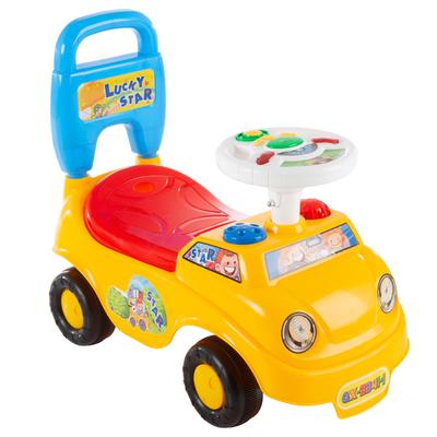 Ride On Activity Car- with Steering Wheel, Lights, Sounds, Music for Babies, Toddlers Learning to Walk by Lil' Rider - White