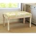 Chartreuse Penoy Bench with Antique White Finish