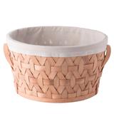 Wooden Round Display Basket Bins, Food Gift Basket