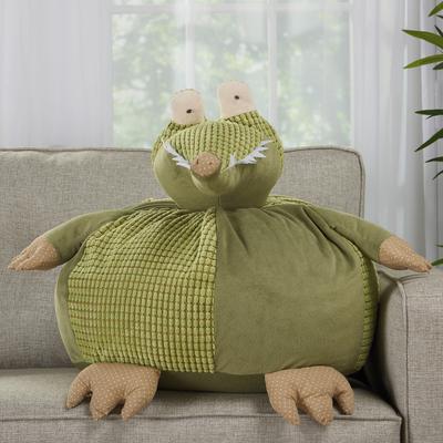 Mina Victory Plush Lines Stuffed Bear 18" x 22" Ivory Indoor Plush Animal - 18" x 22"