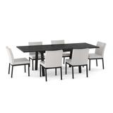 Amisco Reaves Table and Perry Chairs 7-Pieces Dining Set