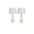 "Cory Martin Pair Of 31"" Resin Antique White Table Lamp - Fangio Lighting W-6275-2pk"