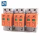 Dispositif de protection contre les surtensions 2 pôles Spd Rail Din 35mm Dc 1000V 800V 500V 20ka