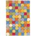White 24 x 0.63 in Area Rug - Winston Porter Candelo Polka Dots Handmade Tufted Wool Multicolor Area Rug Wool | 24 W x 0.63 D in | Wayfair