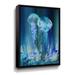 Highland Dunes Jellyfish Under the Ocean Sea World Magic I by Irina Sztukowski - Painting Print on Canvas in Blue | 24 H x 18 W x 2 D in | Wayfair