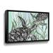 Bay Isle Home™ Two Sea Turtles w/ Green Seaweed Swimming by Irina Sztukowski - Painting Print on Canvas in Gray/Green | 8 H x 10 W x 2 D in | Wayfair