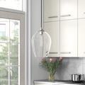 Latitude Run® Alala 1 - Light Single Bell Pendant Glass in Gray | 14 H x 9.5 W x 9.5 D in | Wayfair A572EF7117964121BC7F221E706CD5E2