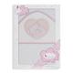 Interbaby 01183-12 Baby Kapuzenbadetuch CORAZON OSO, weiss e rosa, Rosa