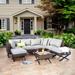 Patio Festival X-Leg 8-Piece Outdoor Conversation Set