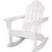 Hanover Outdoor White HDPE All-Weather Adirondack Rocking Chair