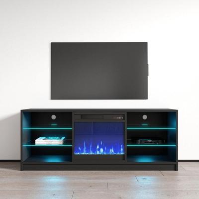 Manhattan Electric Fireplace Modern 58" TV Stand