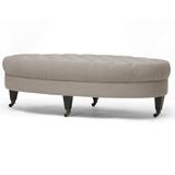 Baxton Studio Brighton Linen Modern Tufted Ottoman