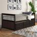 Red Barrel Studio® Captain's Bed Twin Daybed w/ Trundle Bed & Storage Drawers, Bed, Sofa Bed, Dual-purpose Bed,espresso Wood in Brown | Wayfair