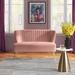 Etta Avenue™ Euclid 47" Armless Loveseat Velvet/Manufactured Wood in Pink | 31.5 H x 47 W x 30.5 D in | Wayfair 11A51D3BC10C42CCB90D3E5F257EBF15