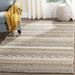 White 132 x 0.4 in Area Rug - Union Rustic Jacques Striped Handmade Flatweave Wool/Beige Area Rug Cotton/Wool | 132 W x 0.4 D in | Wayfair