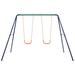 Isabelle & Max™ Swing Set w/ 2 Seats Steel Metal in Blue/Green/Orange | 70.9 H x 107.1 W x 61.4 D in | Wayfair CEA0A9A6307A47ADBC619EC4C2C5EC81