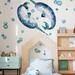 Dovecove Catcoq Narwhal Giant Peel & Stick Wall Decal Vinyl in Blue | 29.25 H x 44.59 W in | Wayfair 865838B674B44F3EA59B0CB7F35AA043