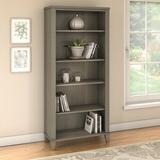 Gracie Oaks Magomed Bookcase Wood in Gray | 65.21 H x 29.57 W x 12.81 D in | Wayfair 3F505F79811A4C28942D77025AD24B3E