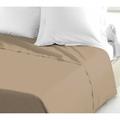 Drap plat 100% coton 57 fils couleurs - Beige, matière - 100% coton, tailles - 240 x 300 cm - Beige