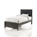 Aury Rustic Grey Solid Wood Tufted Panel Bed by Furniture of America