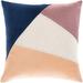 Livabliss Maiti Cotton Velvet Colorblock 18-inch Throw Pillow