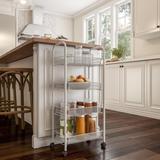 Tiered Narrow Rolling Storage Shelves - Mobile Utility Organizer for Kitchen, Bathroom, Laundry and More by Lavish Home