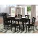 East West Furniture Kitchen Table Set- a Rectangle Dining Table and Solid Wood Seat Chairs, (Pieces Options)