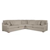 Gray/White/Brown Sectional - Braxton Culler Cambria 118" Wide Symmetrical Corner Sectional Polyester/Other Performance Fabrics | Wayfair