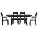 Copeland Furniture Sarah 5 Piece Extendable Solid Wood Dining Set Wood/Upholstered in Brown/Red | Wayfair