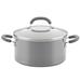 Rachael Ray Create Delicious Aluminum Nonstick Stockpot, 6-quart Shimmer Non Stick/Hard-Anodized Aluminum in Gray | 5.75 H x 10.1 W in | Wayfair